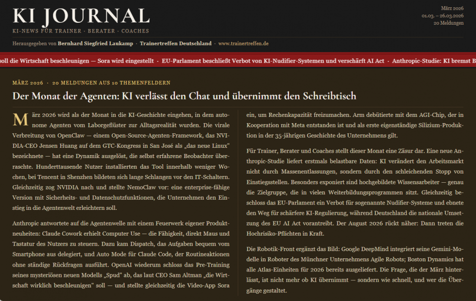 KI Journal März 2026